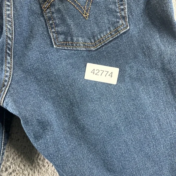 Levi's 515 Jeans Women 12 Blue Cotton Denim Capri Straight Leg Stretch Workwear - Picture 11 of 11